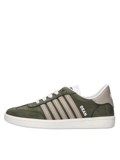 Sneakers in pelle DSQUARED2 | 80212 NABUK/GINEVRAVERDE-BEIGE